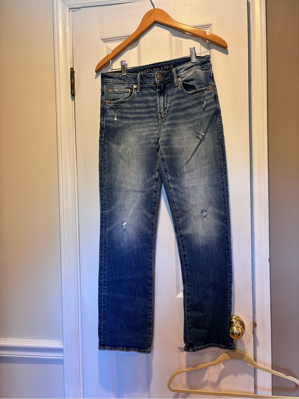 American Eagle Outfitters Men's Original Bootcut Distressed Jeans Size 28x30